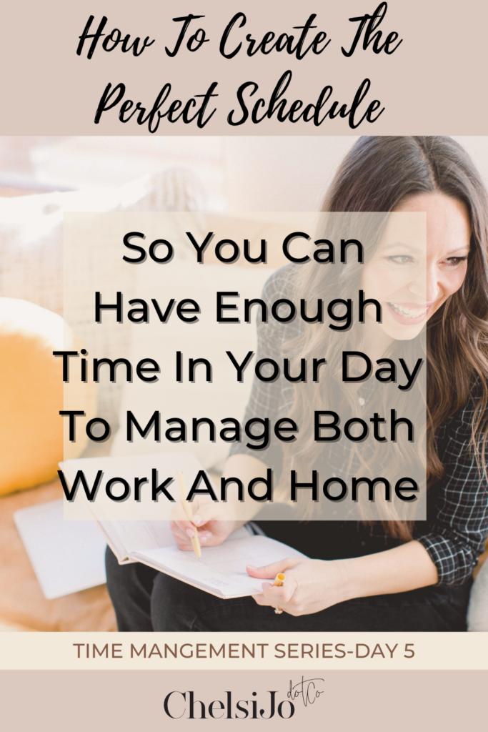 how to create the perfect schedule