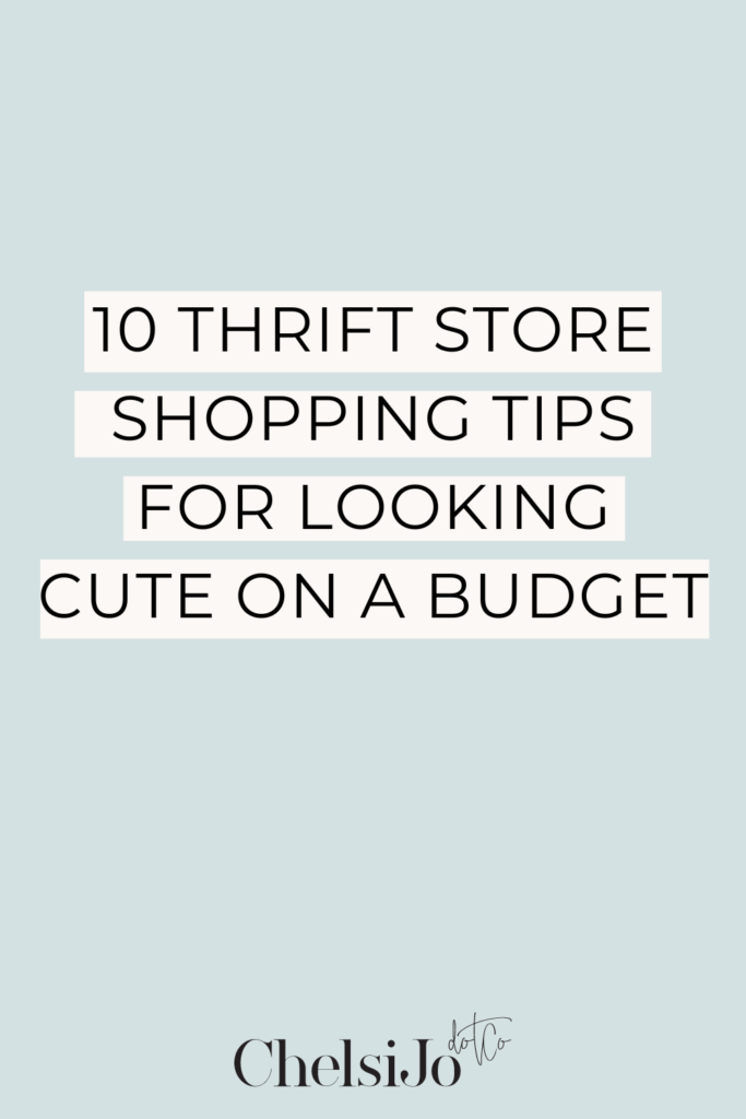 thrift store shopping tricks