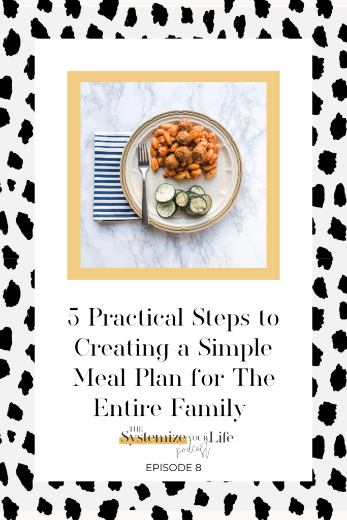 creating a simple meal plan