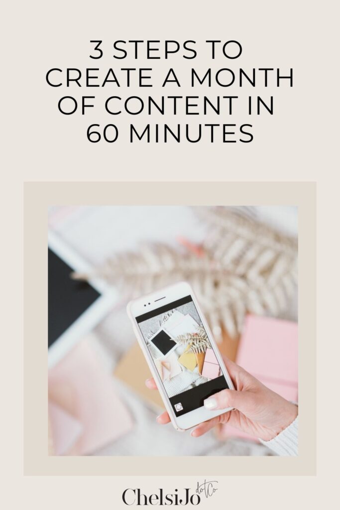 Easy content creation system: one month of content in 60-minutes