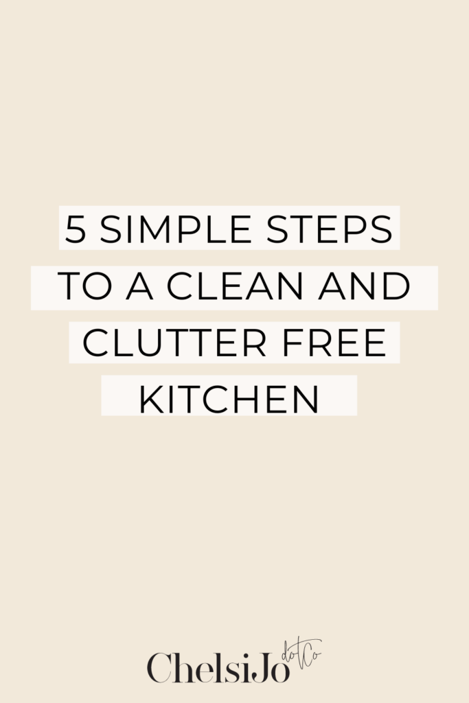 clean and clutter free kitchen