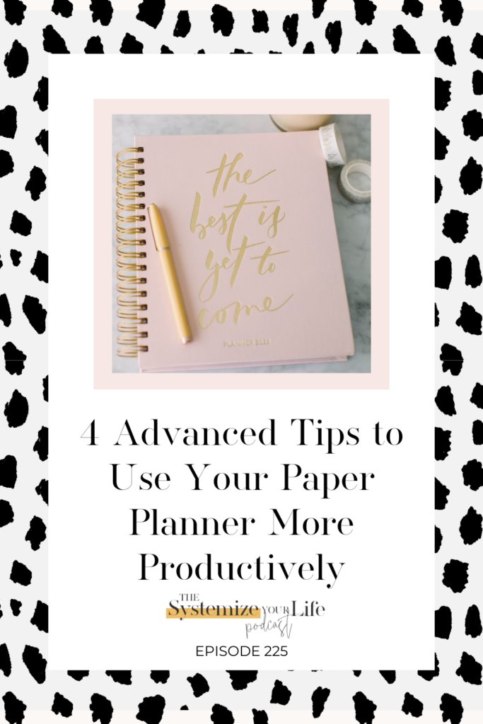how to use your paper planner
