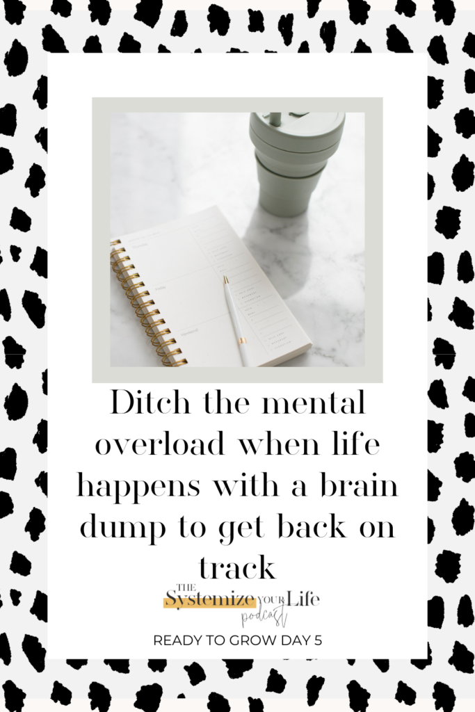 ditch the mental overload when life happens with a brain dump to get back on track
