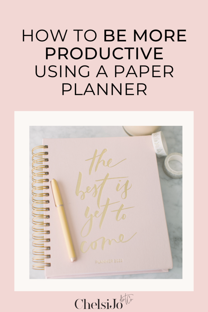 be more productive using a paper planner