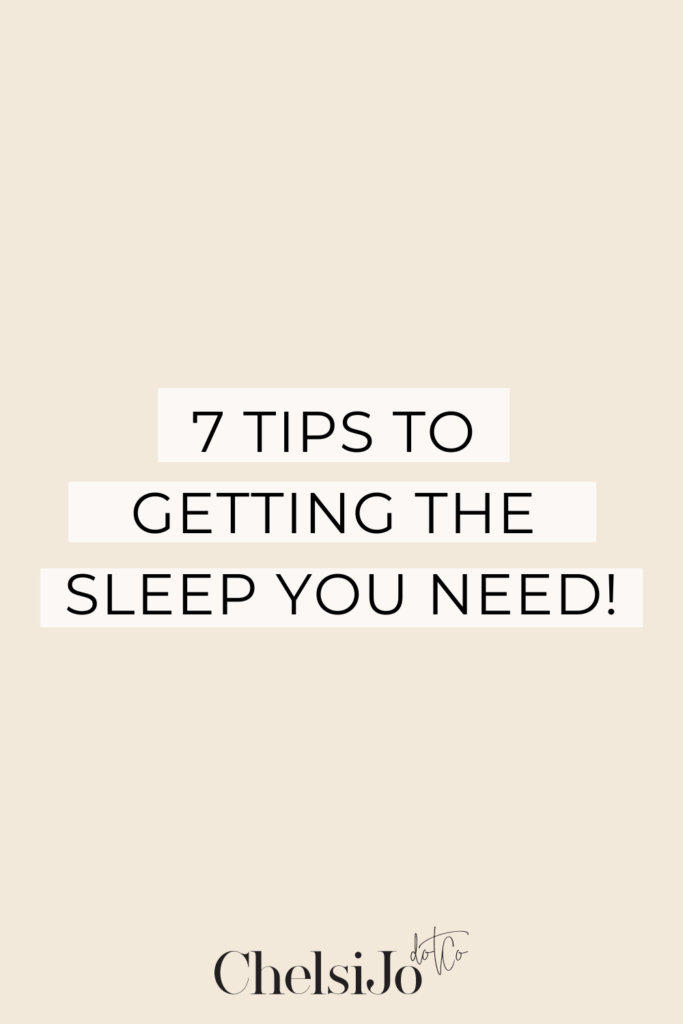 7 tips to get more sleep