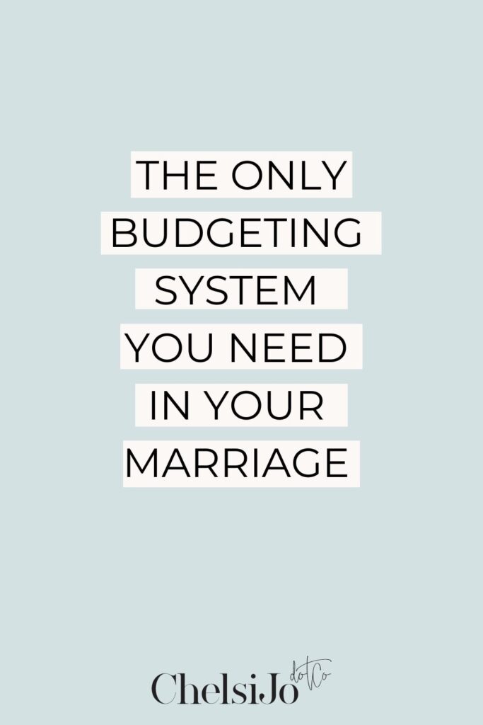 Budgeting system for married couples