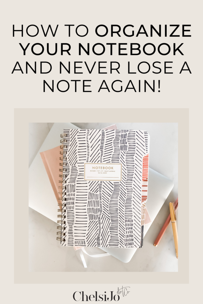 how to organize your notebook