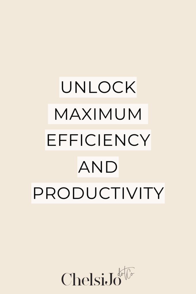 Unlock Maximum Efficiency and Productivity - Chelsijo