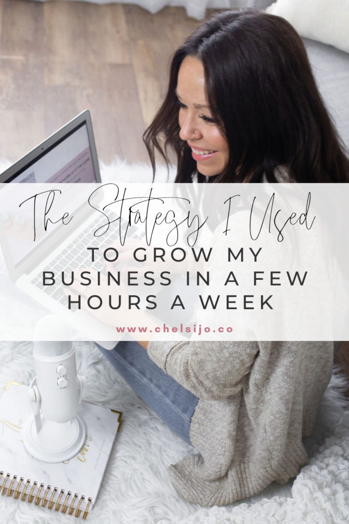 The Business Strategy I Used To Grow My Business In Just A Few Hours A Week
