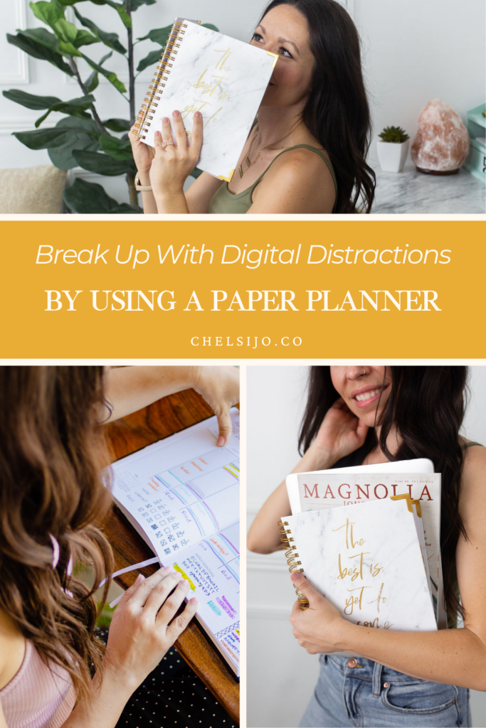 Break up with digital distractions by using a paper planner