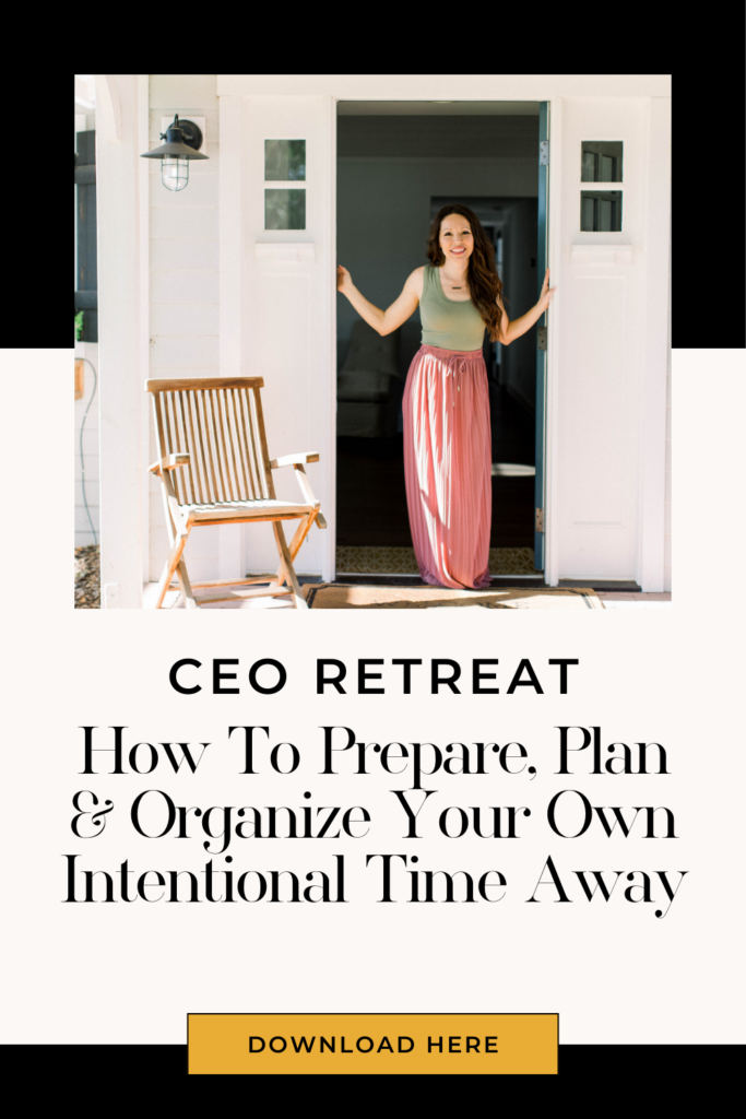 CEO Retreat - How to prepare, plan & organize your own intentional time away