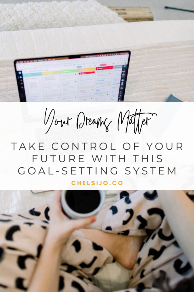 YOUR DREAMS MATTER - TAKE CONTROL OF YOUR FUTURE WITH THIS GOAL-SETTING SYSTEM. CHELSI JO